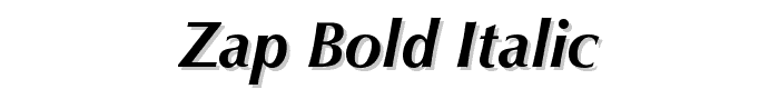 Zap Bold Italic font